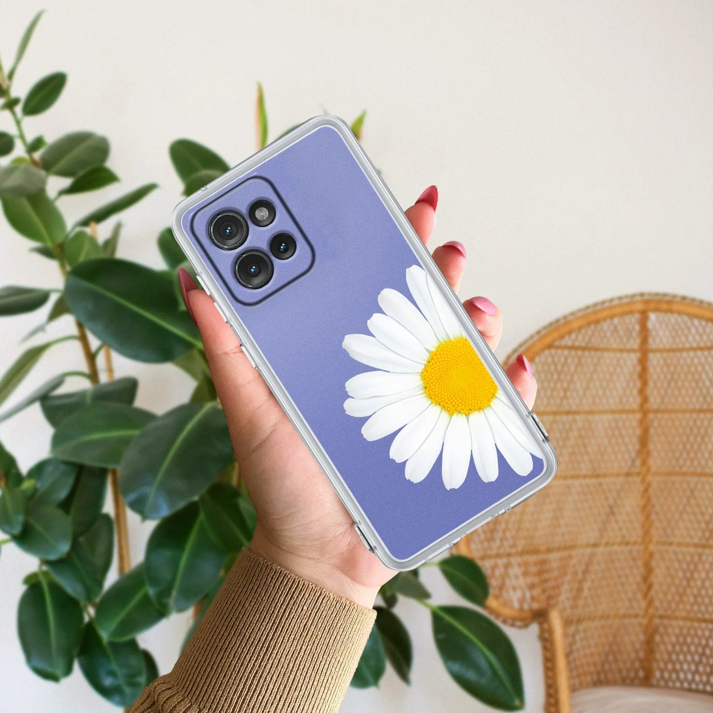 Daisy Flower Transparent silicon case For Motorola - ShopOnCliQ