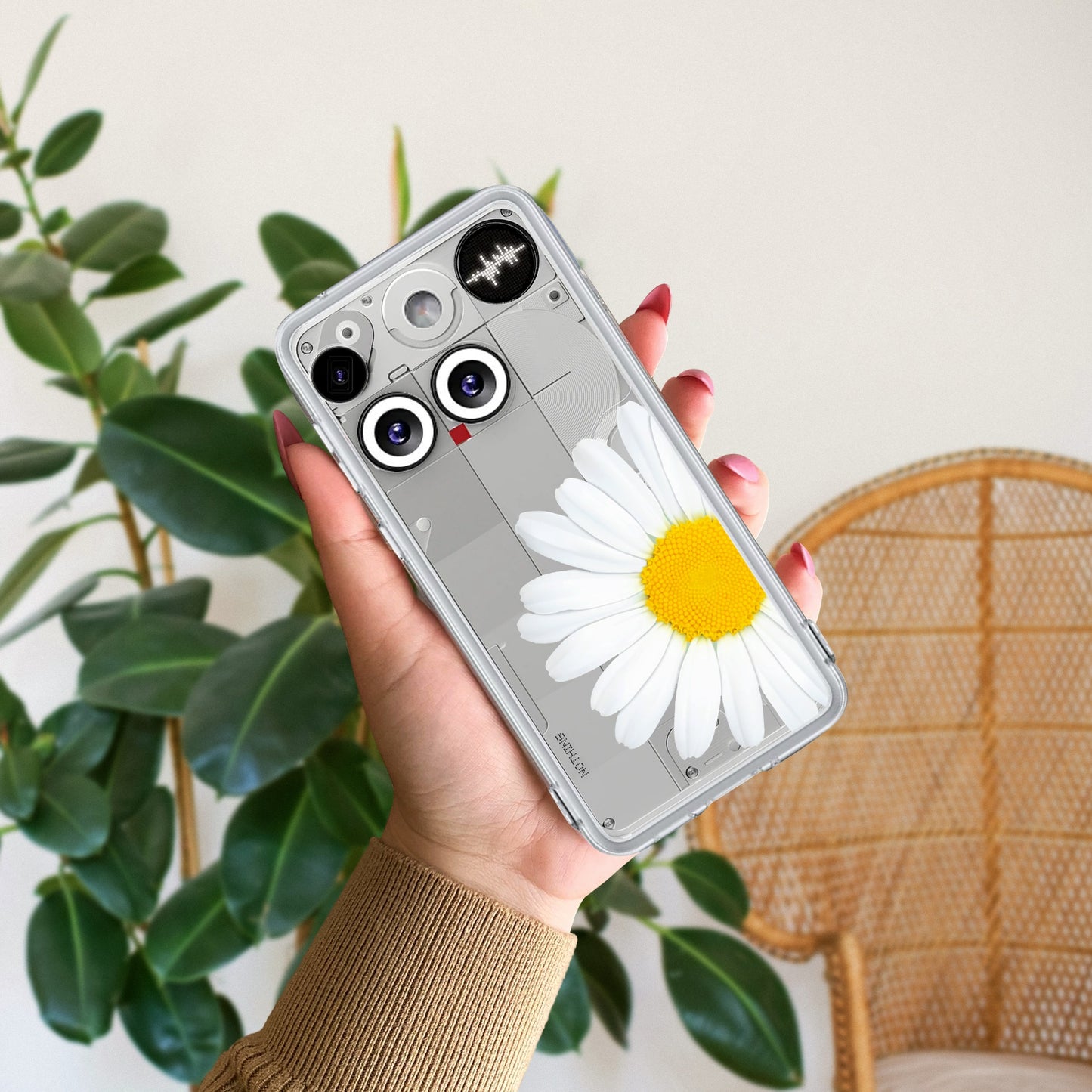 Daisy Flower Transparent silicon case For Nothing