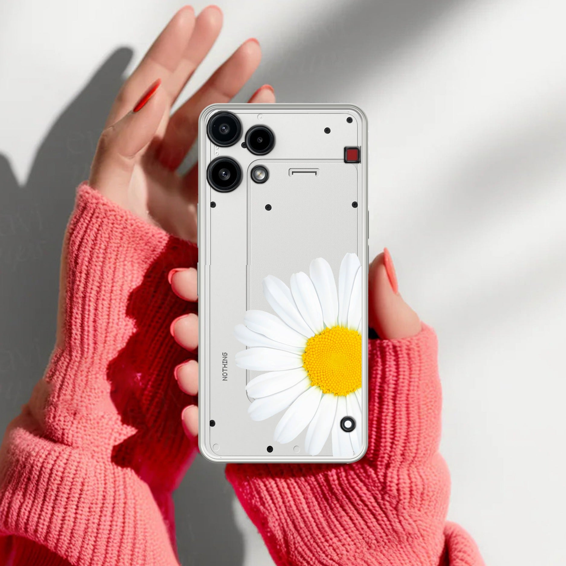 Daisy Flower Transparent silicon case For Nothing