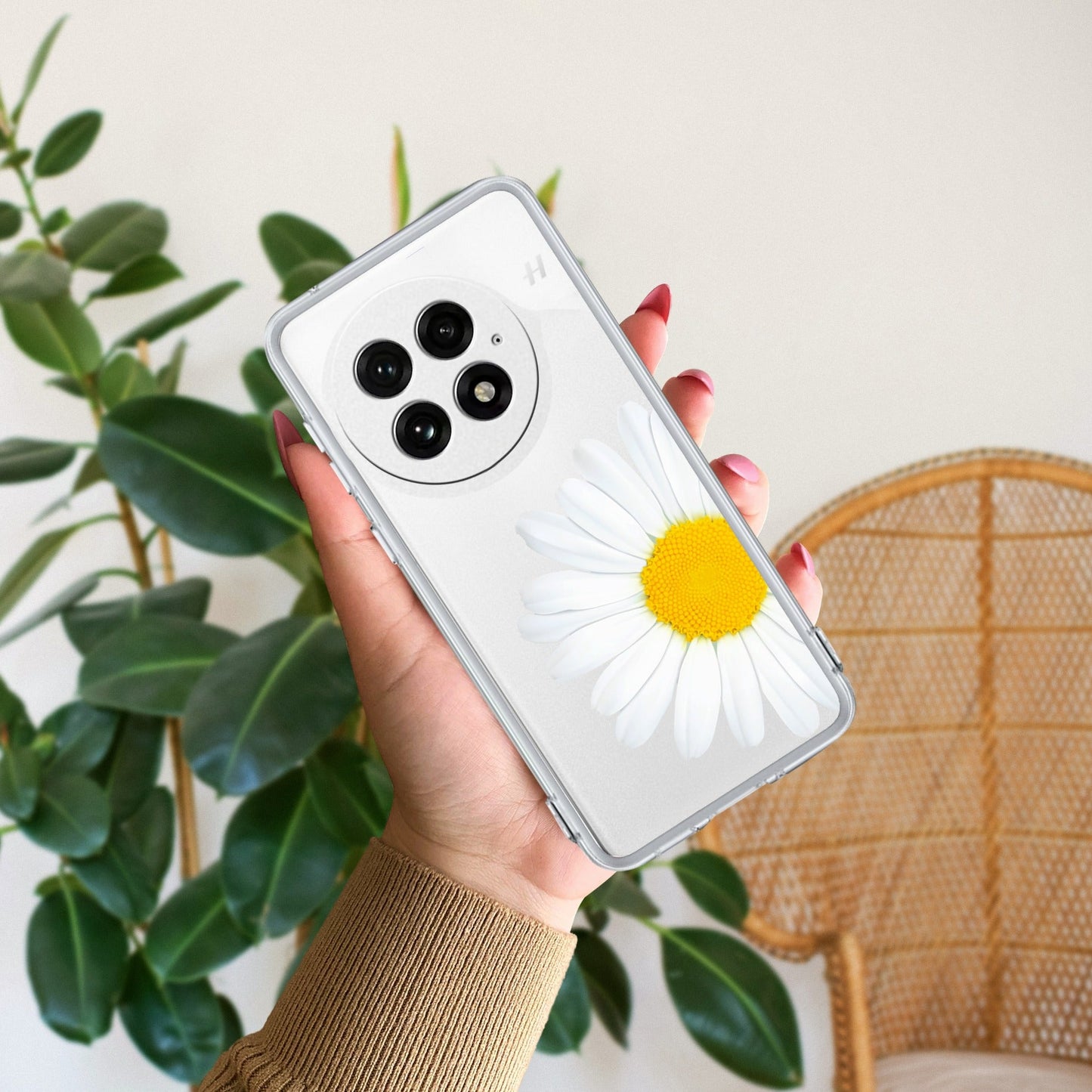 Daisy Flower Transparent silicon case For OnePlus
