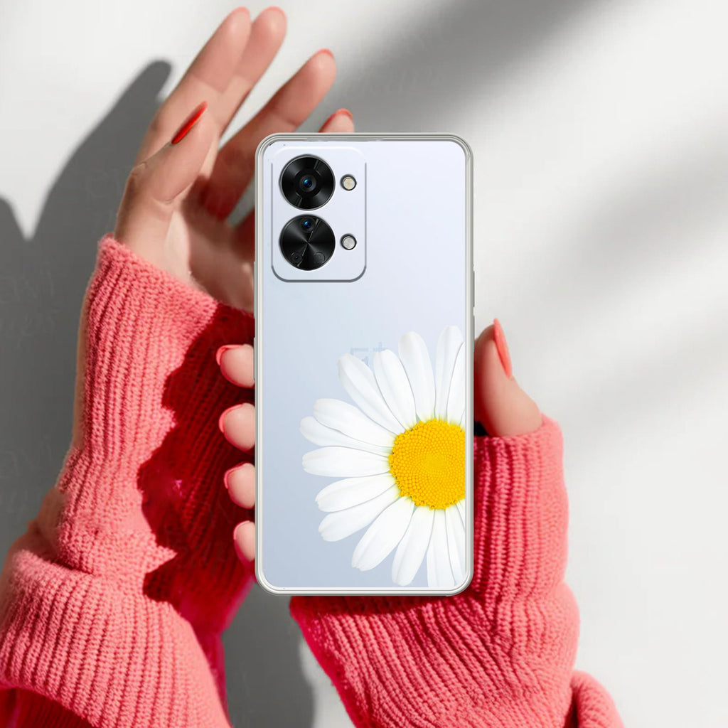 Daisy Flower Transparent silicon case For OnePlus Nord 2T 5G