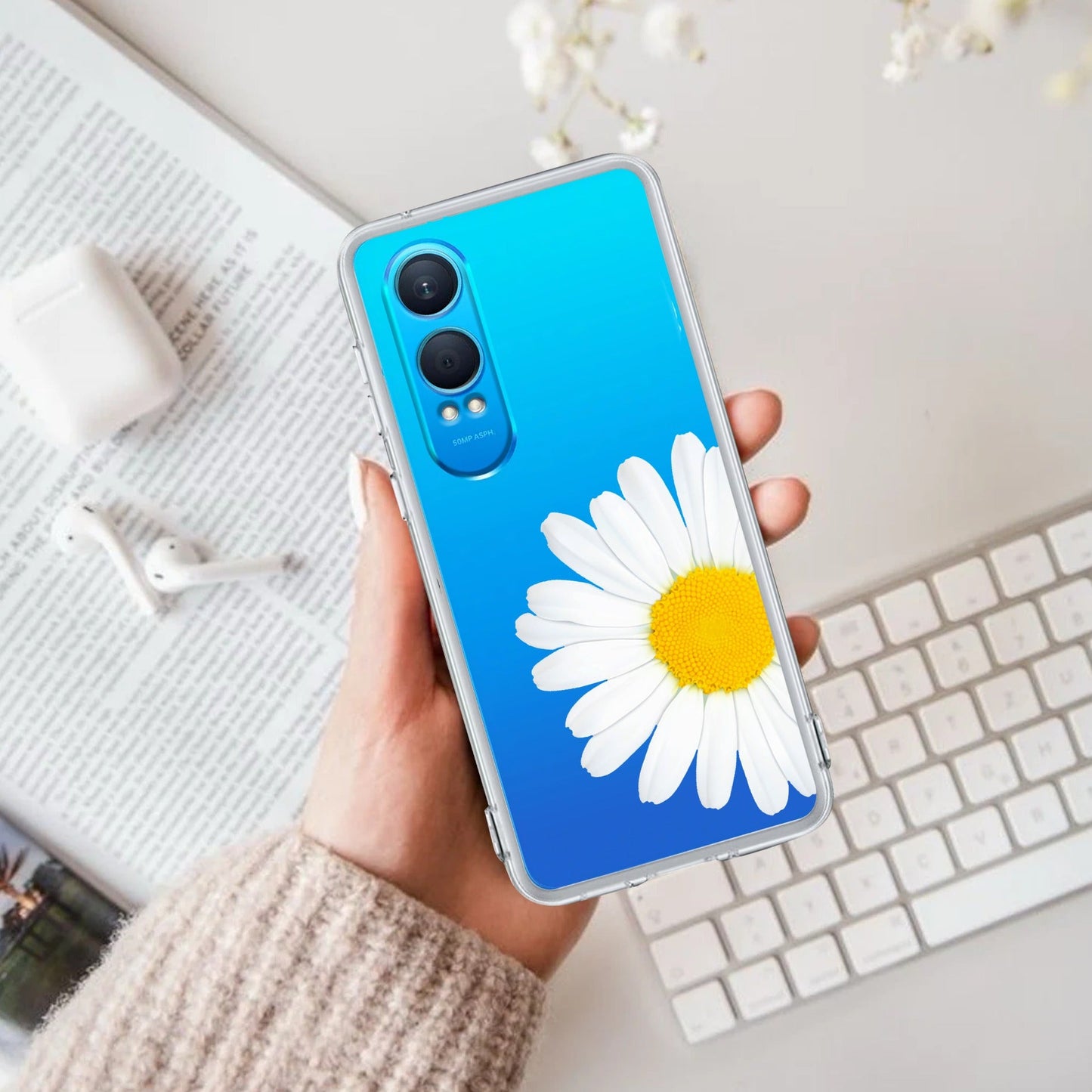 Daisy Flower Transparent silicon case For OnePlus