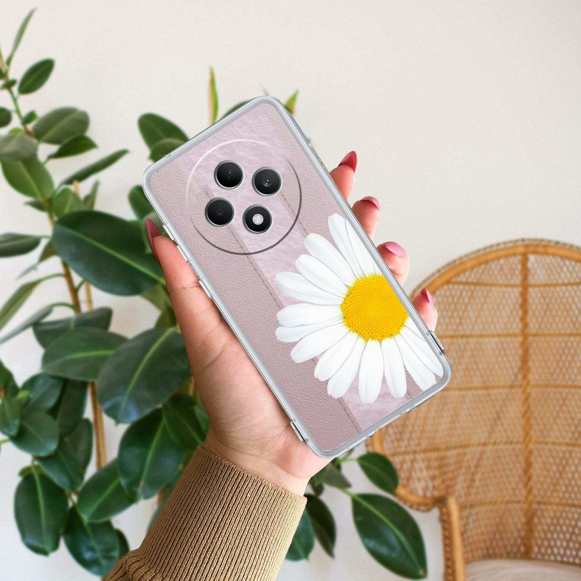 Daisy Flower Anti Yellow Case For Oppo Reno 4 Pro