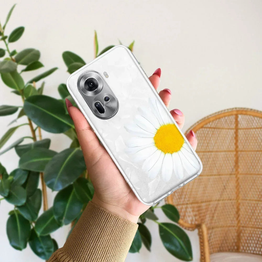 Daisy Flower Anti Yellow Case For Oppo Reno 11 5G