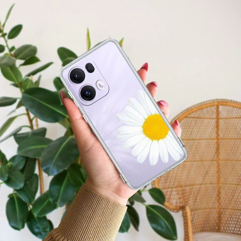 Daisy Flower Anti Yellow Case For Oppo Reno 13 Pro 5G