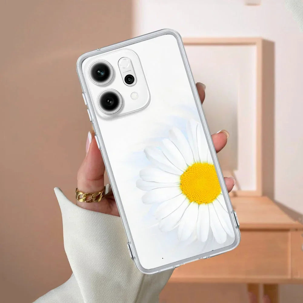 Daisy Flower Anti Yellow Case For OPPO Reno 14 Pro 5G