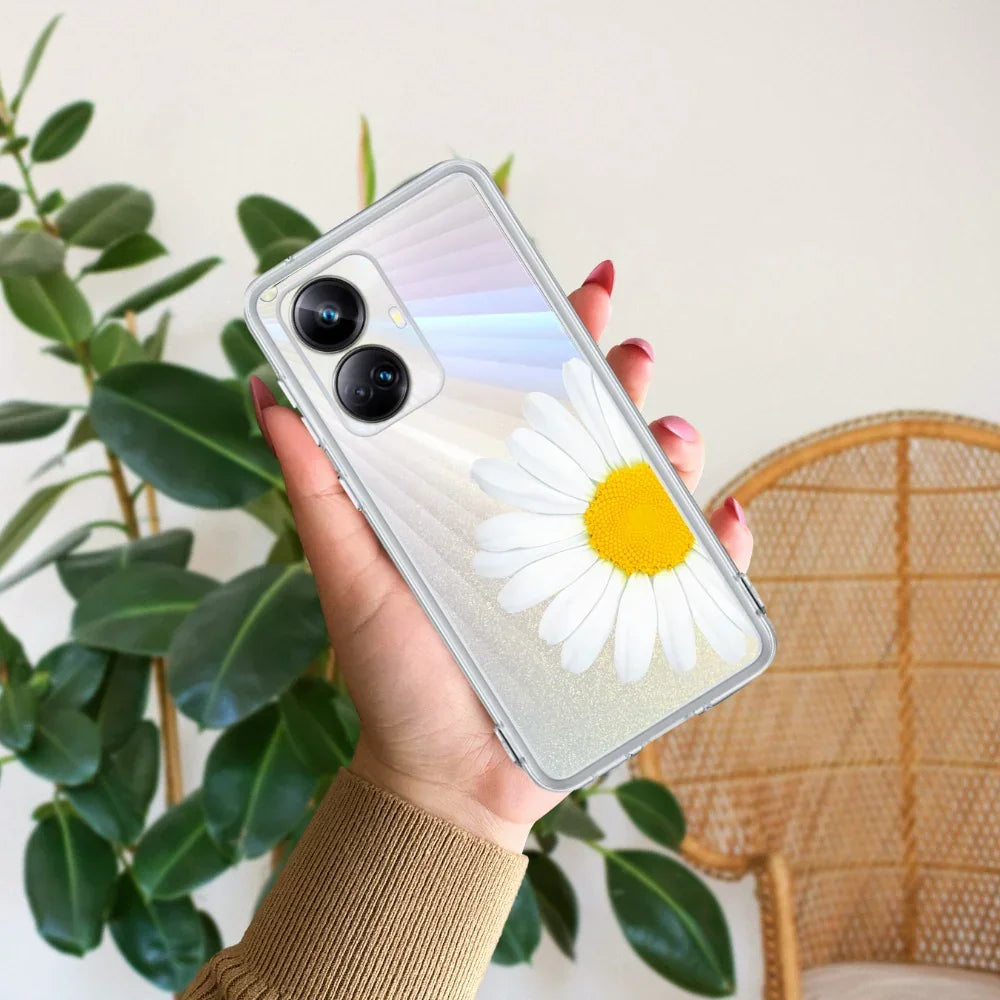 Daisy Flower Transparent silicon case For Realme Narzo 30A / Realme C12 / Realme Narzo 20