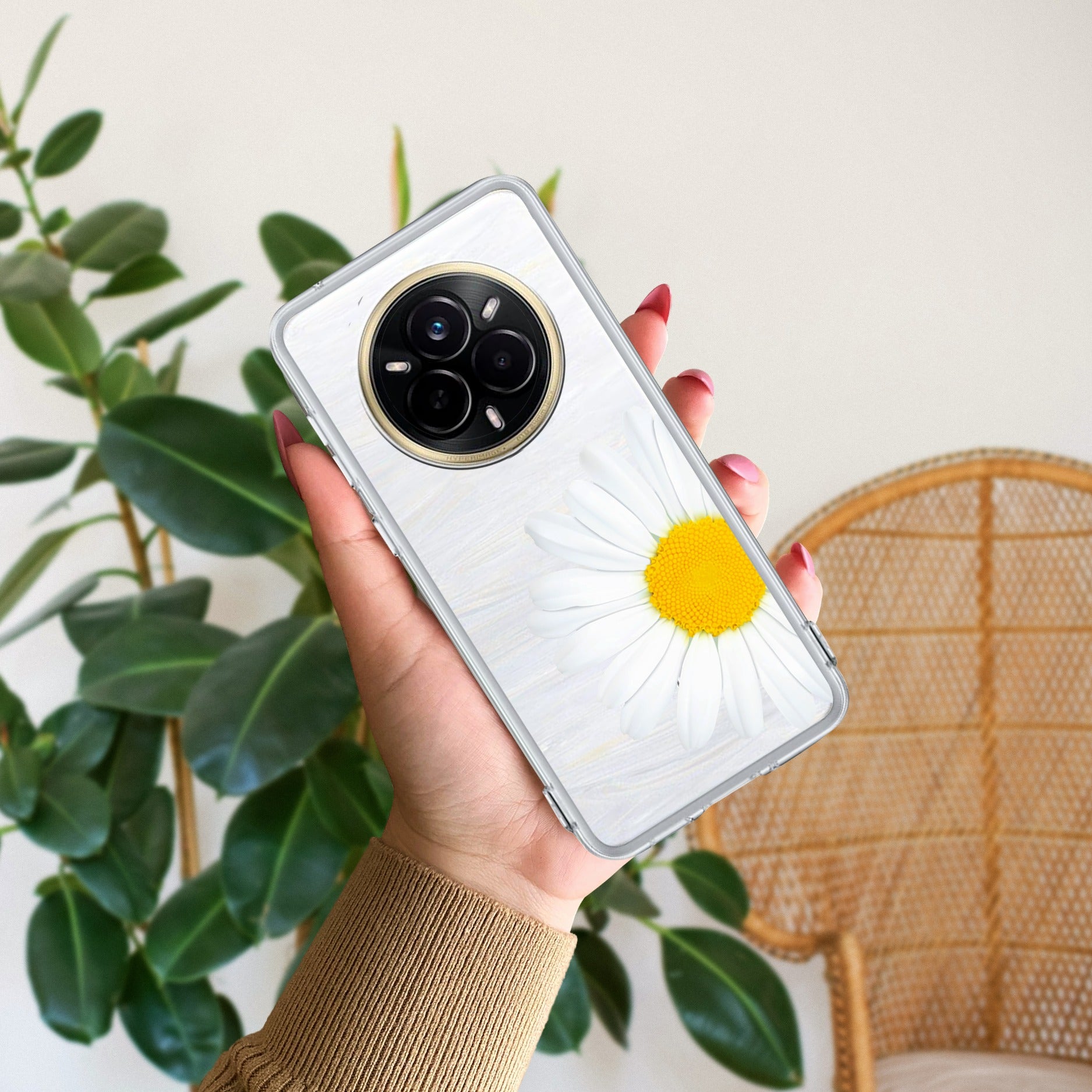 Daisy Flower Transparent silicon case For Realme 14 Pro Plus 5G