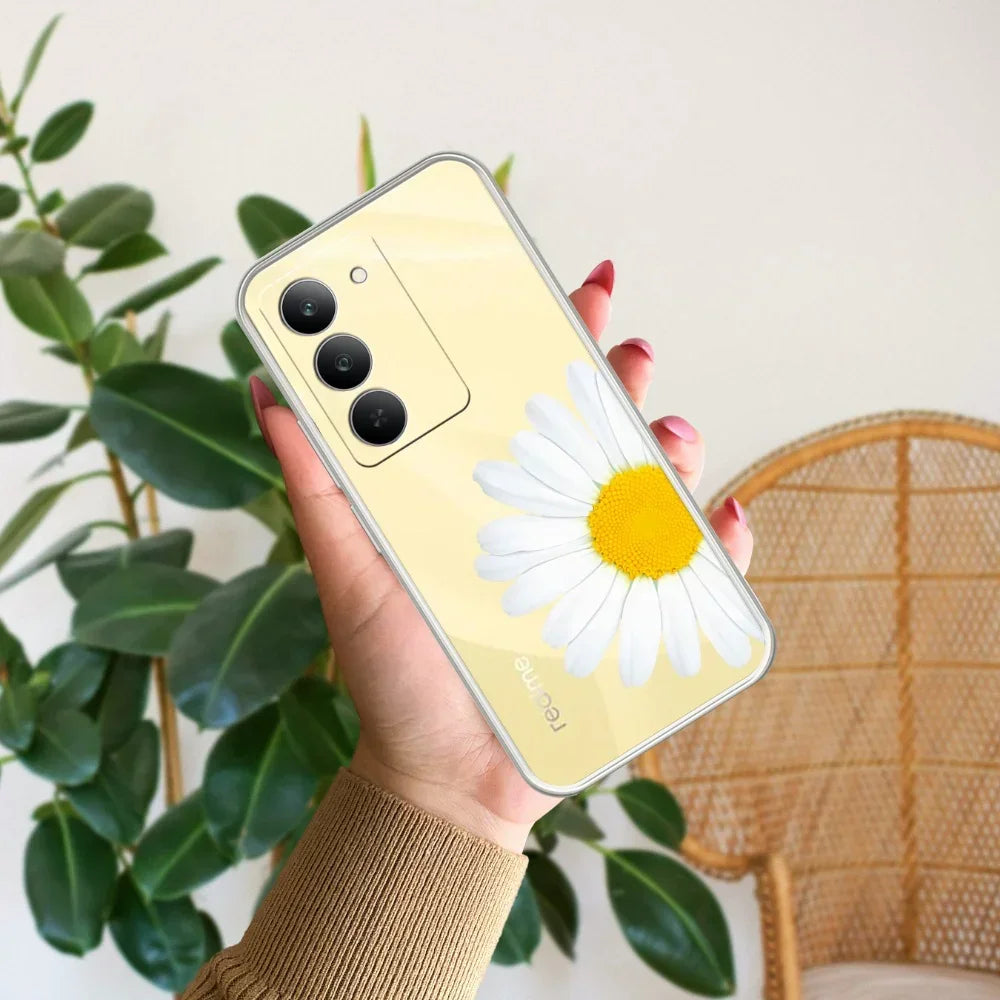 Daisy Flower Transparent silicon case For Realme 14x 5G