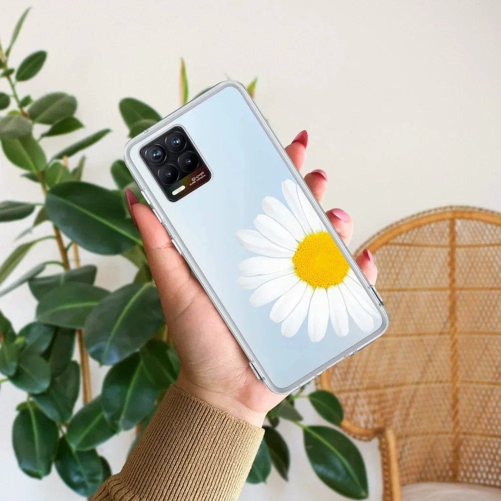 Daisy Flower Transparent silicon case For Realme 8i / Realme Narzo 50
