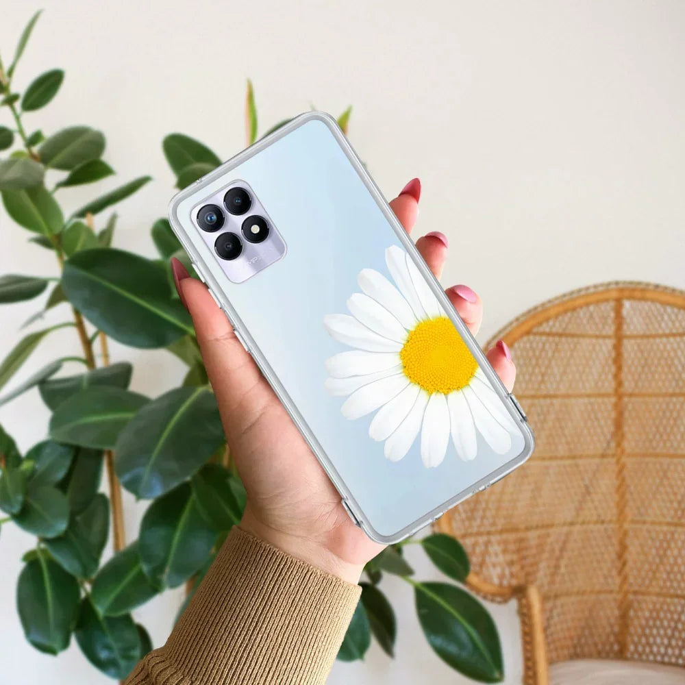 Daisy Flower Transparent silicon case For Realme 8 5G / Realme 8s 5G / Realme 9 5G / Realme Narzo 30 5G