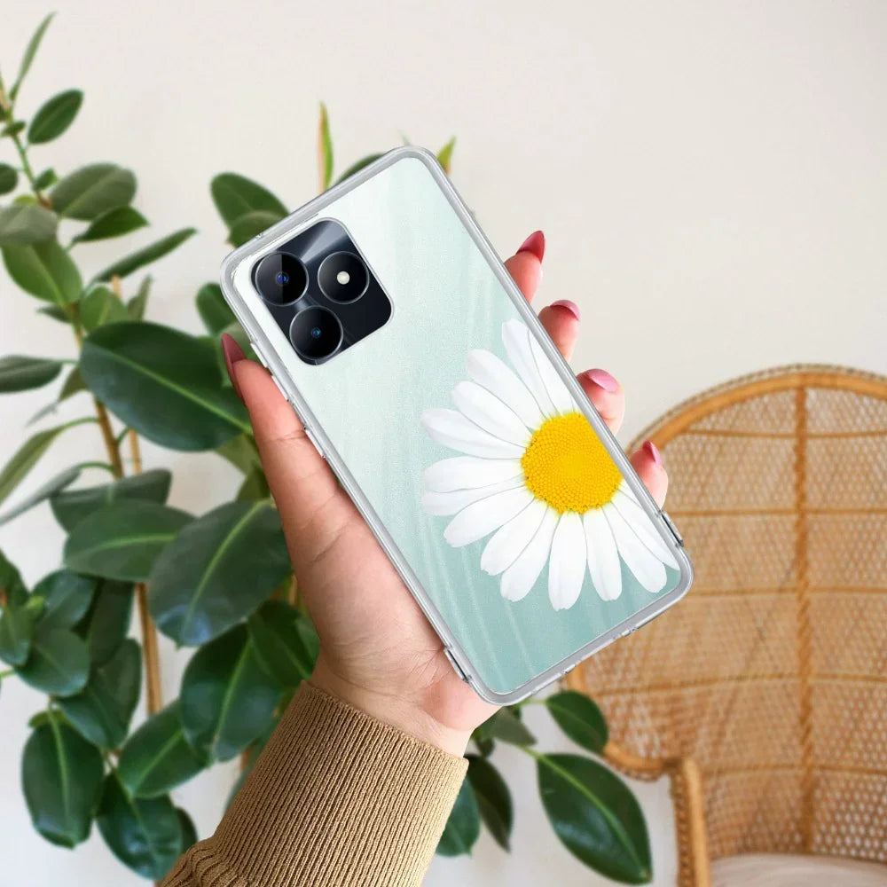 Daisy Flower Transparent silicon case For Realme C53