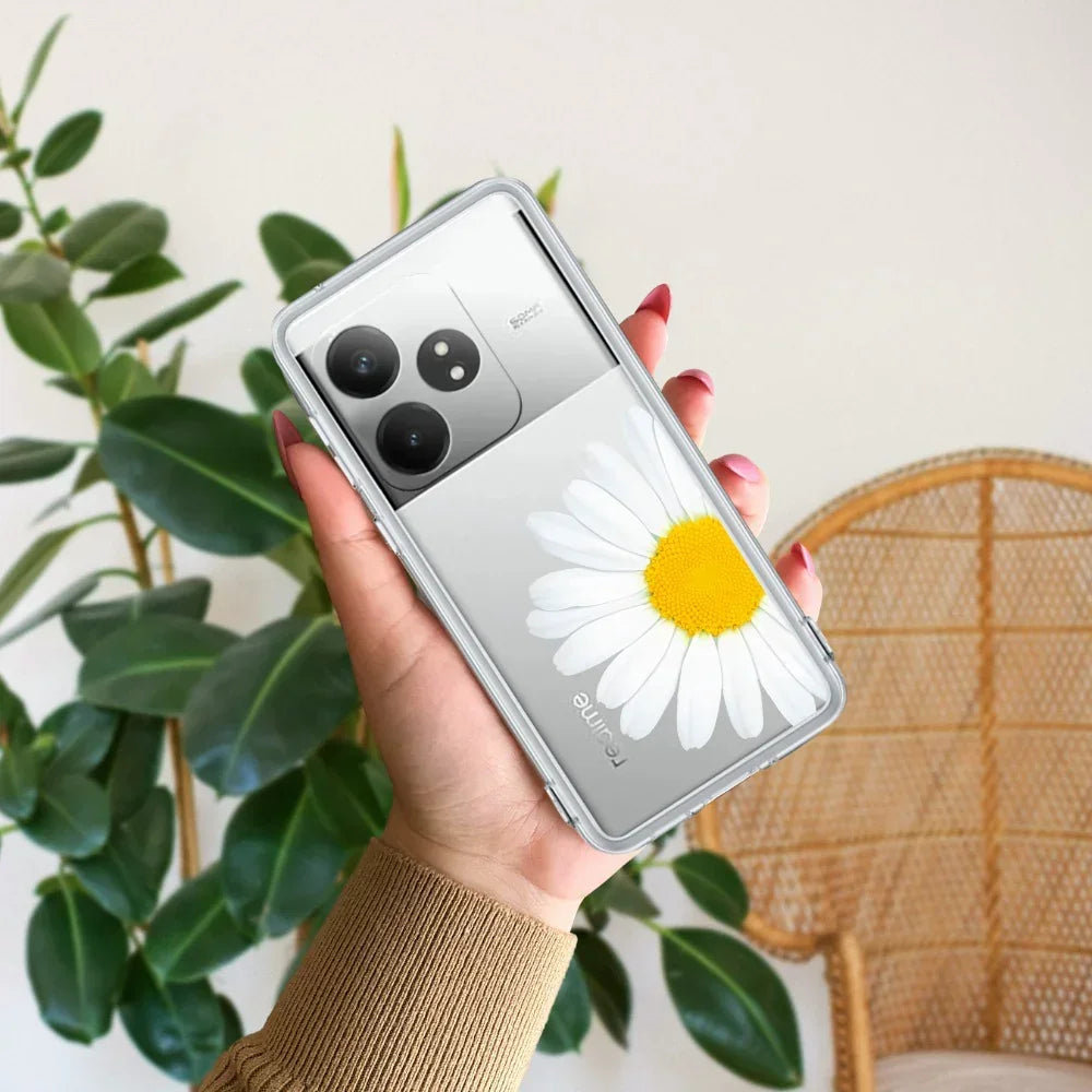 Daisy Flower Transparent silicon case For Realme 14x 5G