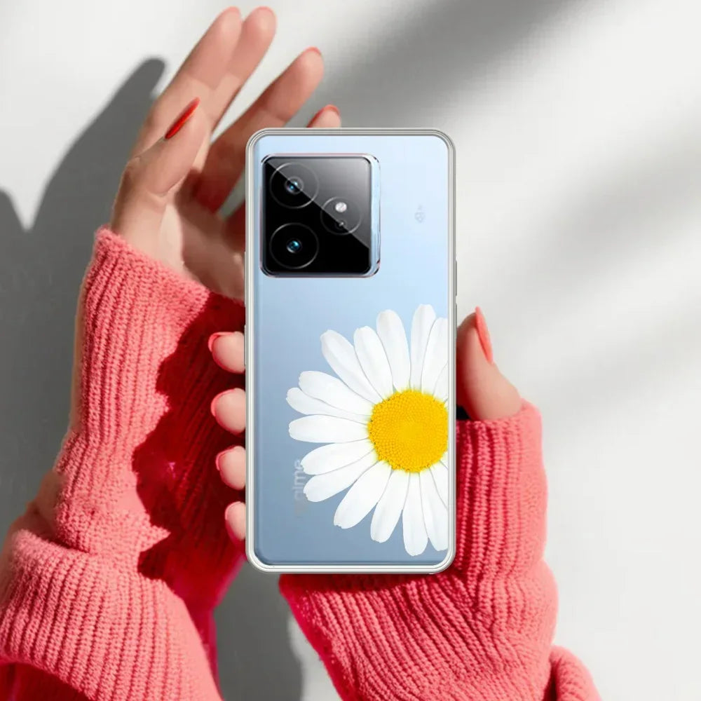 Daisy Flower Transparent silicon case For Realme Narzo 50 5G