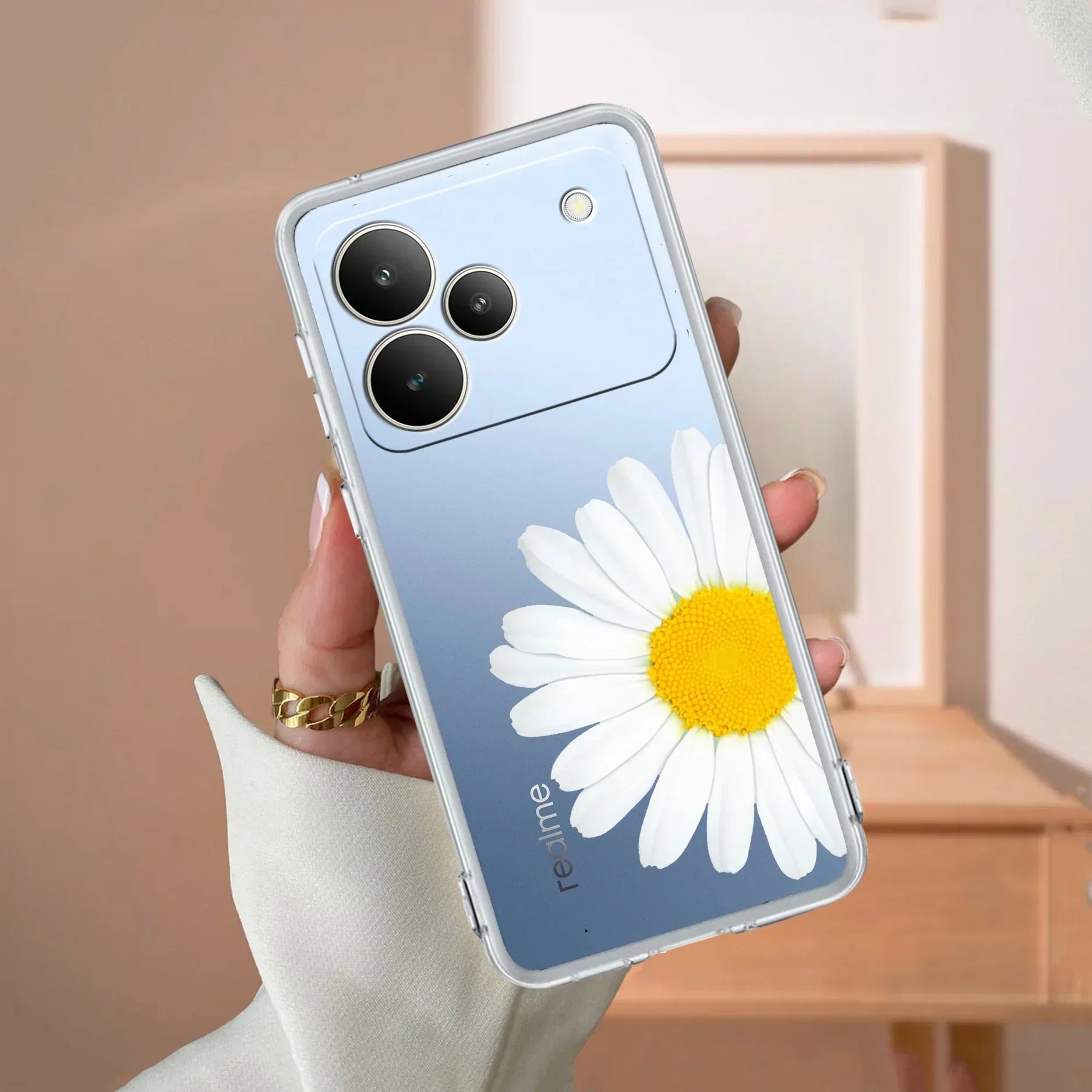 Daisy Flower Transparent silicon case For Realme P4 Pro 5G