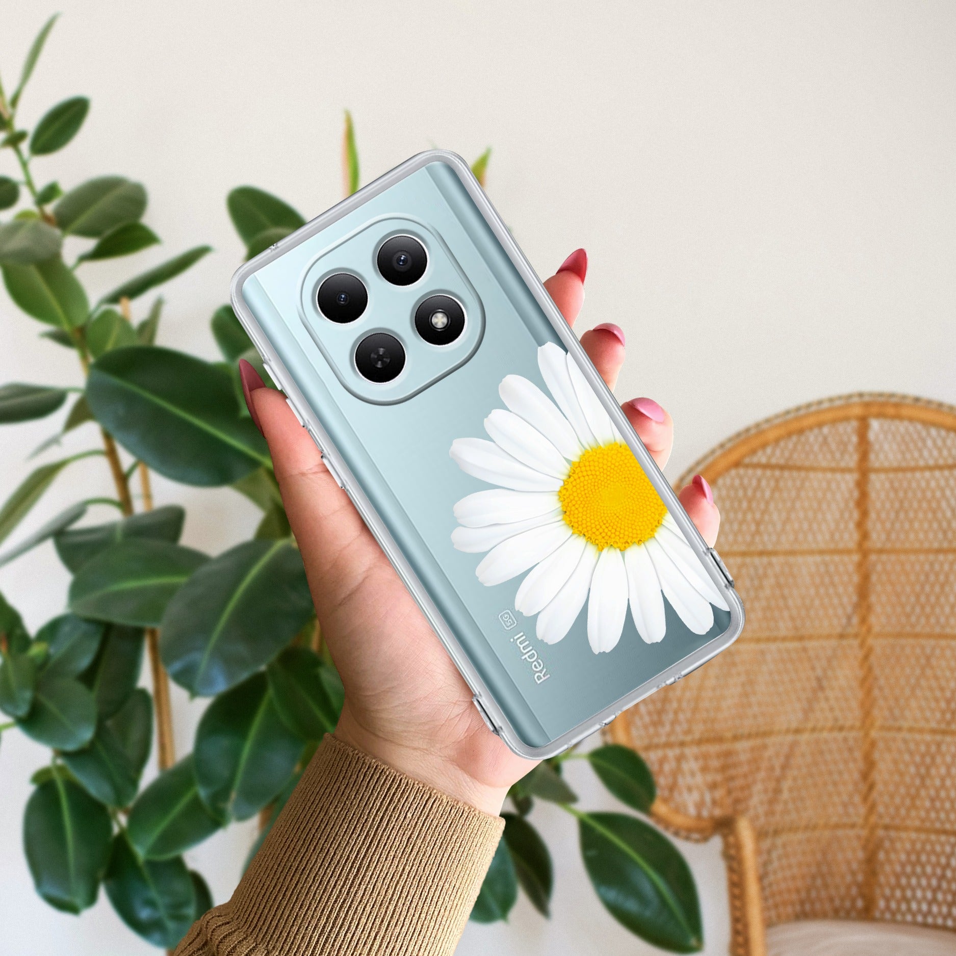 Daisy Flower Transparent silicon case For Redmi/Xiaomi