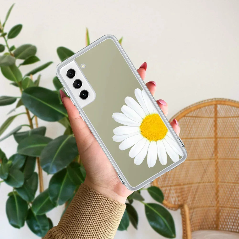 Daisy Flower Transparent silicon case For Samsung