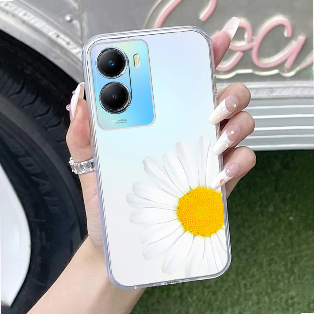 Daisy Flower Transparent silicon case For Vivo V30 5G