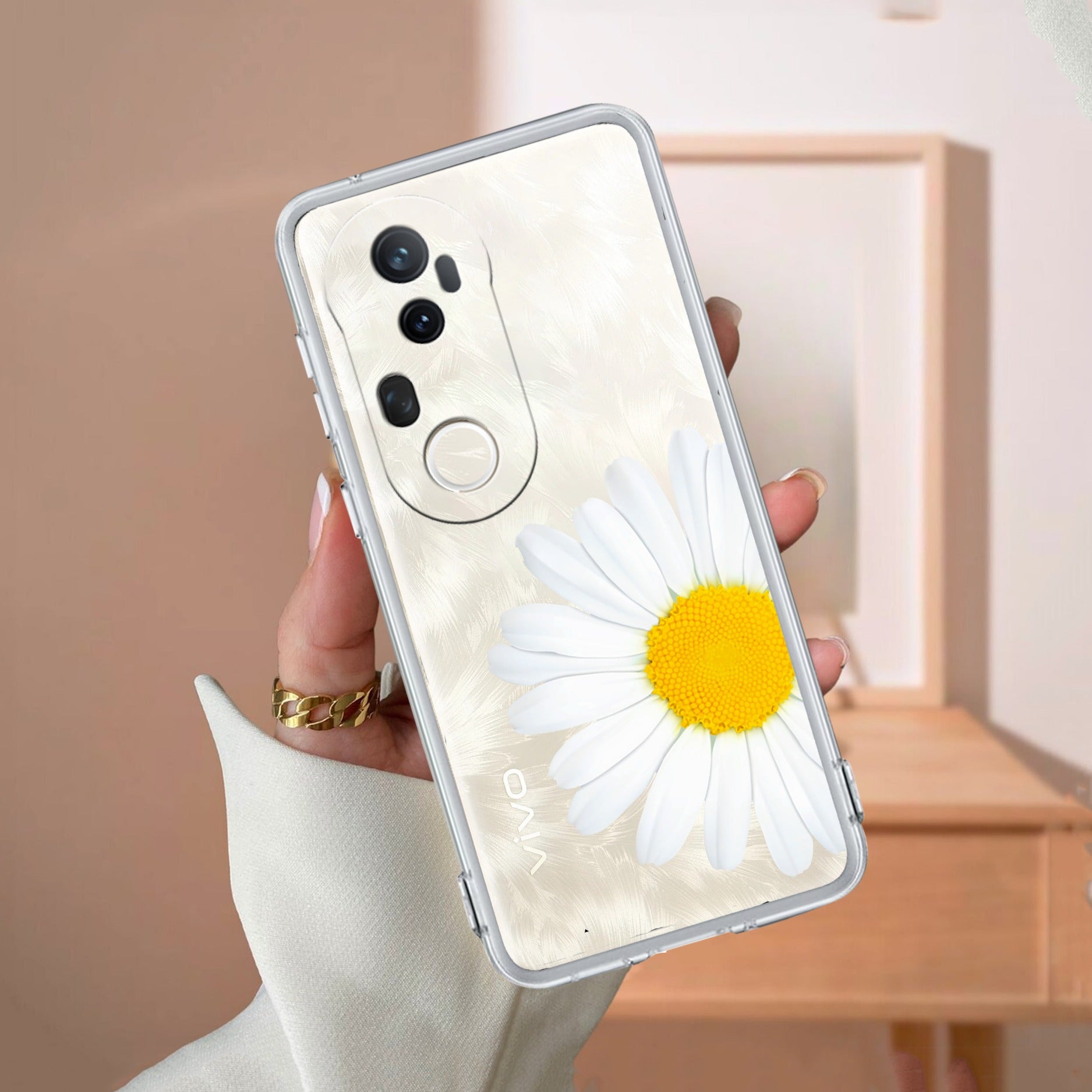 Daisy Flower Transparent silicon case For Vivo Y75 4G