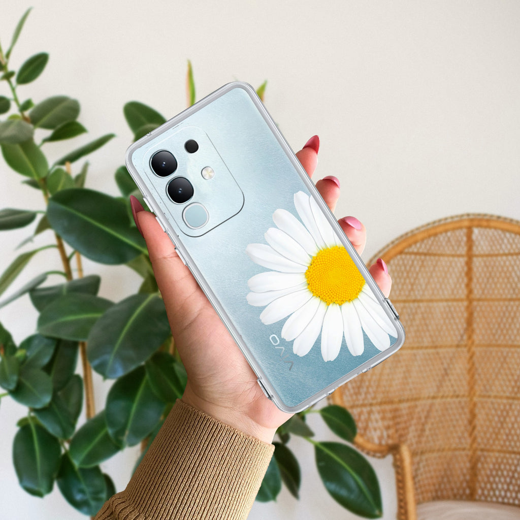 Daisy Flower Transparent silicon case For Vivo T4x 5G
