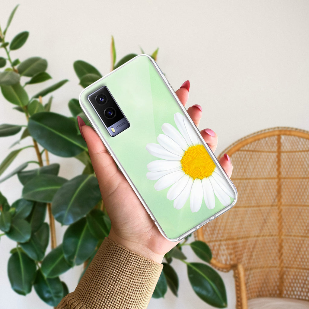 Daisy Flower Transparent silicon case For Vivo V21e 5G