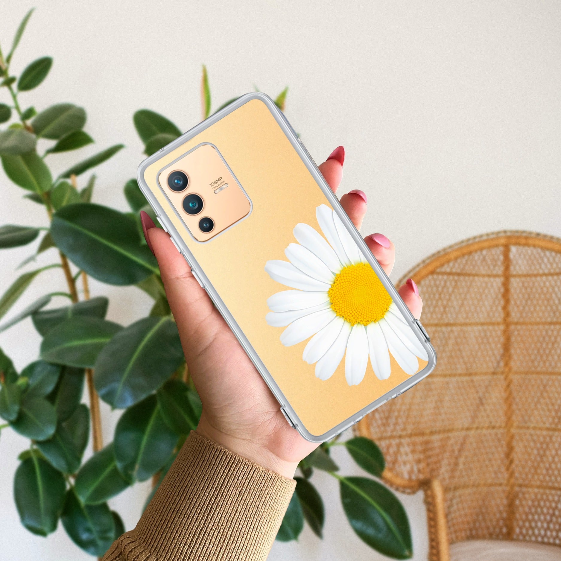 Daisy Flower Transparent silicon case For Vivo Y19e