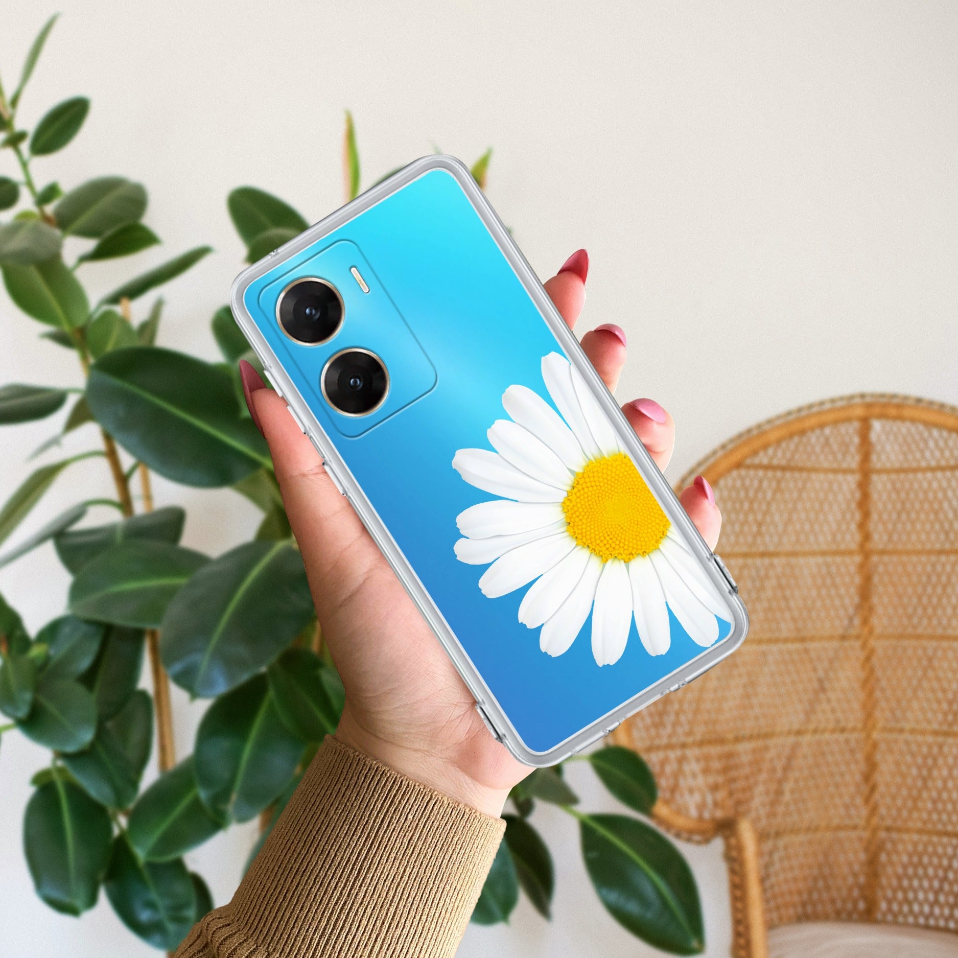 Daisy Flower Anti Yellow Case For Vivo V29E 5G