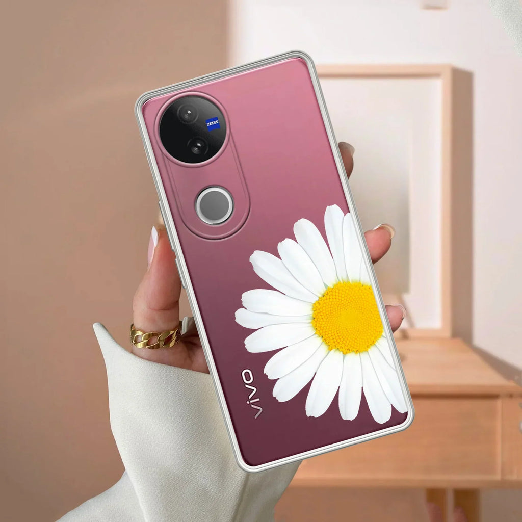 Daisy Flower Transparent silicon case For Vivo T1 5G