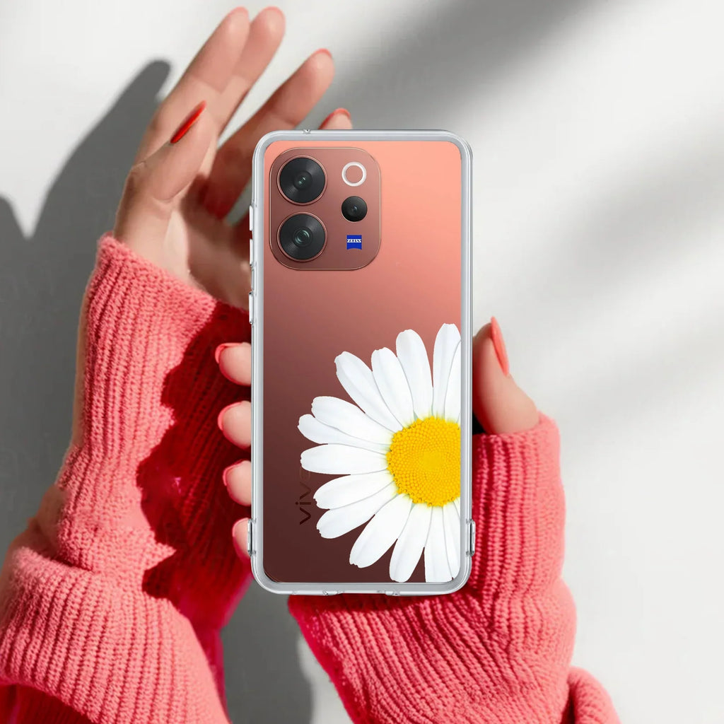 Daisy Flower Transparent silicon case For Vivo V23 Pro 5G