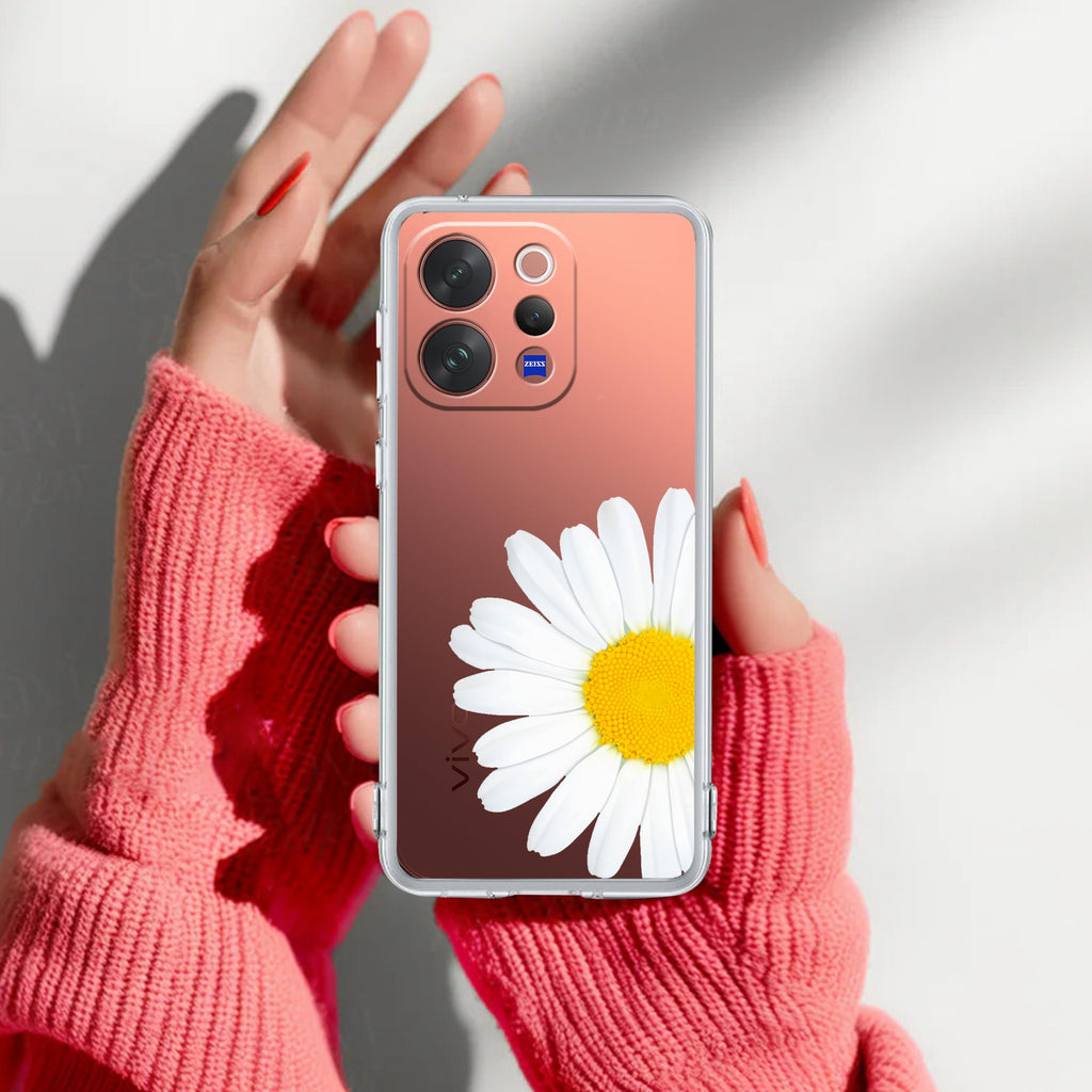 Daisy Flower Customize Anti Yellow Case For Vivo V70 Elite 5G