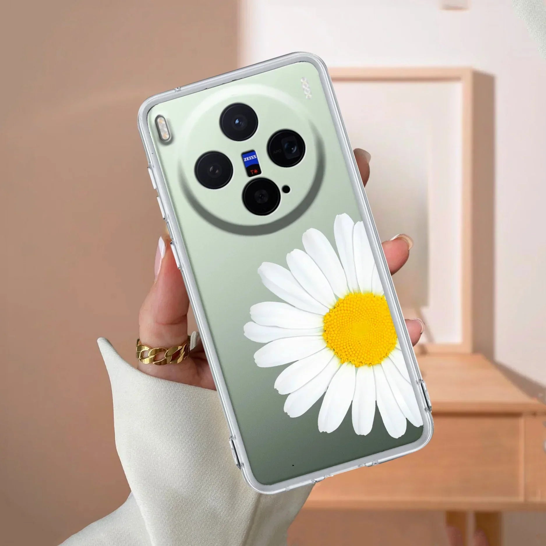 Daisy Flower Transparent silicon case For Vivo X300 5G