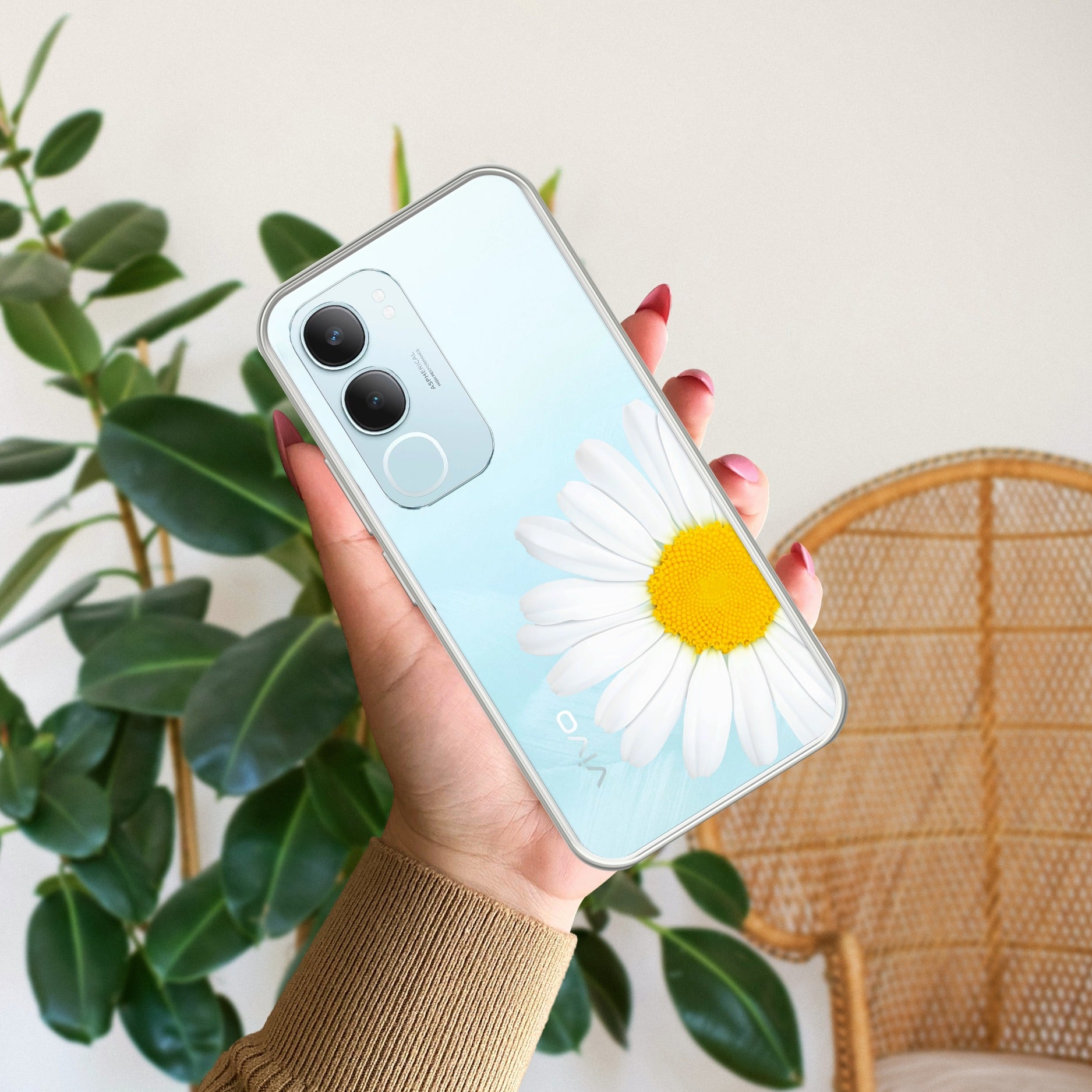 Daisy Flower Transparent silicon case For Vivo Y29 5G