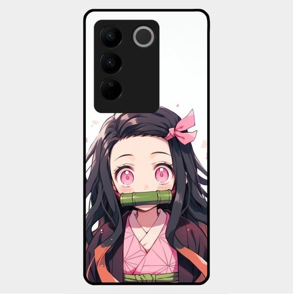 Demon Princess Glass Case Cover For Vivo V27 5G
