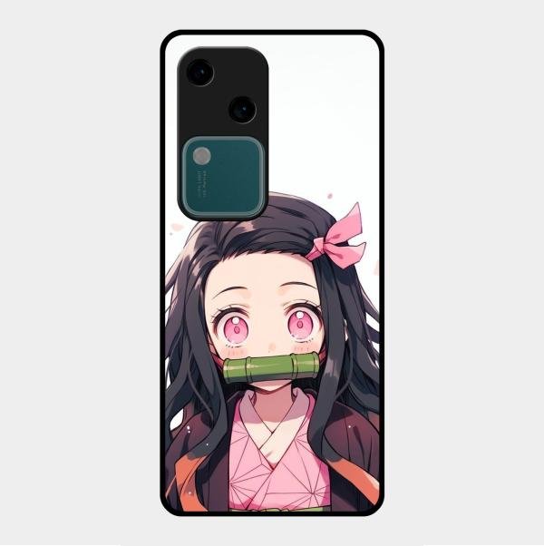 Demon Princess Glass Case Cover For Vivo V30 5G