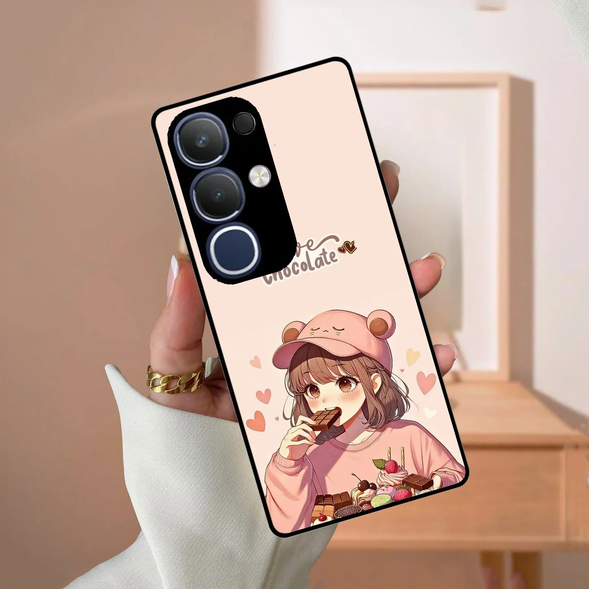 Dessert Dream Glass Case Cover For Vivo - ShopOnCliQ