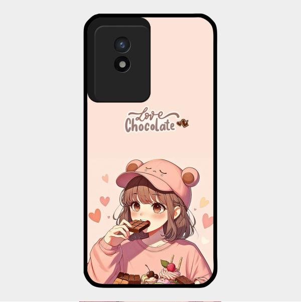 Dessert Dream Glass Case Cover For Vivo Y02T