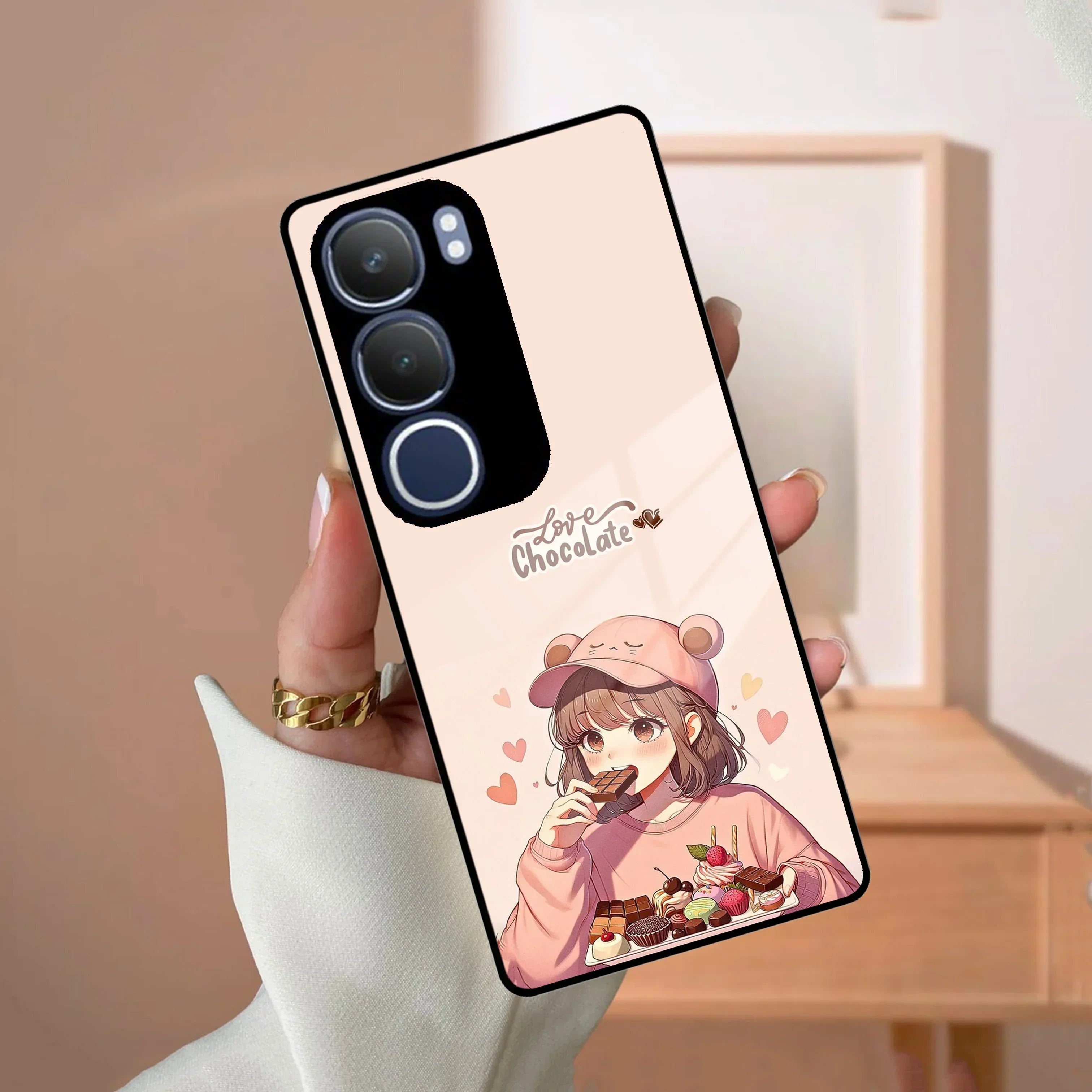 Dessert Dream Glass Case Cover For Vivo - ShopOnCliQ