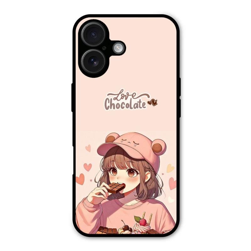 dessert dream glossy metal case cover for iPhone 16 Plus
