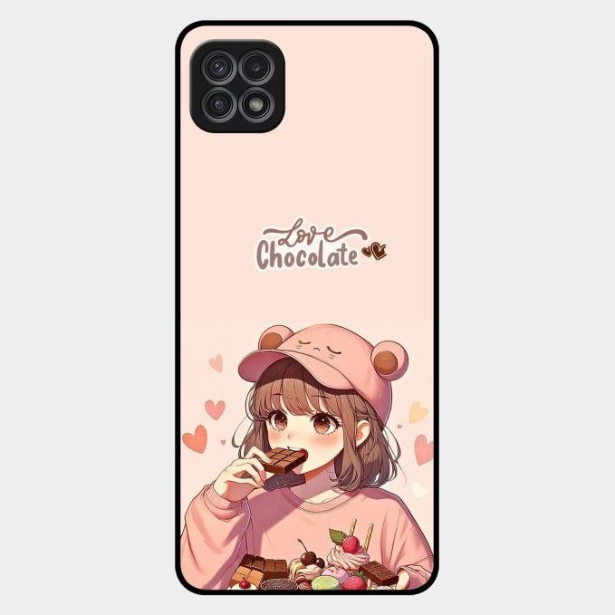 dessert dream glossy metal case cover for Samsung Galaxy F42 5G