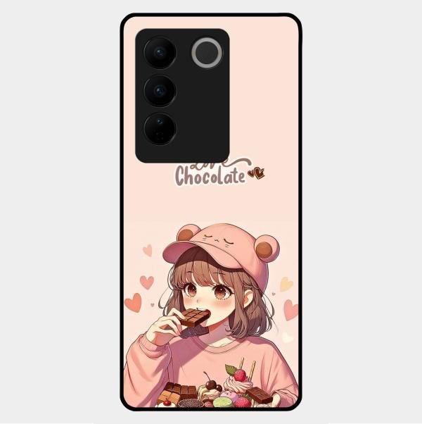 dessert dream glossy metal case cover for Vivo V27 5G
