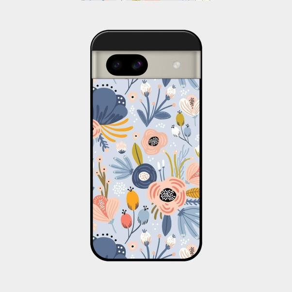 Dewy Flower Mix Glass Case Cover For Google Pixel 8A 5G