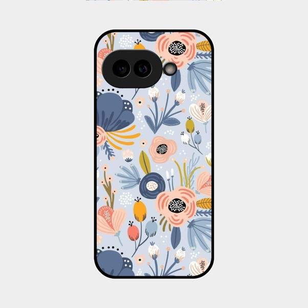Dewy Flower Mix Glass Case Cover For Google Pixel 9A 5G