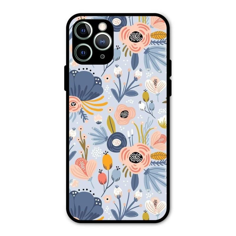 Dewy Flower Mix Glass Case Cover For iPhone 11 Pro Max