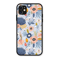 Dewy Flower Mix Glass Case Cover For iPhone 11