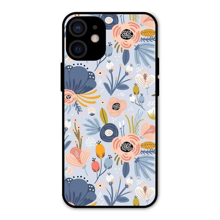 Dewy Flower Mix Glass Case Cover For iPhone 12 mini
