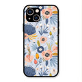 Dewy Flower Mix Glass Case Cover For iPhone 13