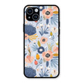 Dewy Flower Mix Glass Case Cover For iPhone 14