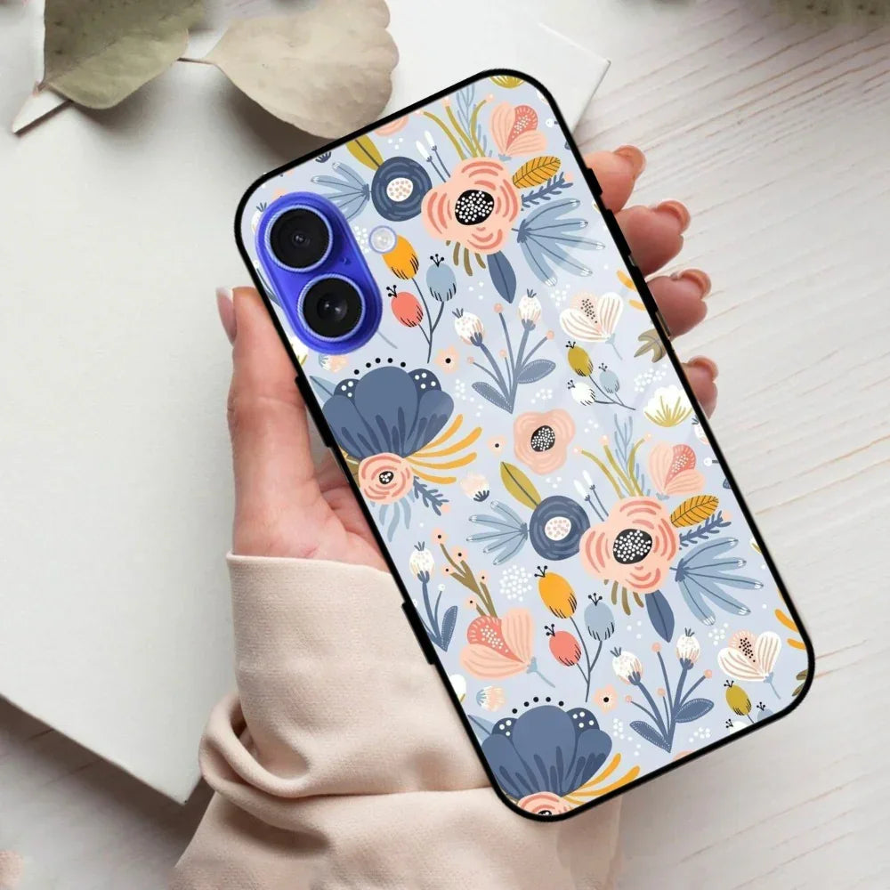 Dewy Flower Mix Glass Case Cover For iPhone - ShopOnCliQ