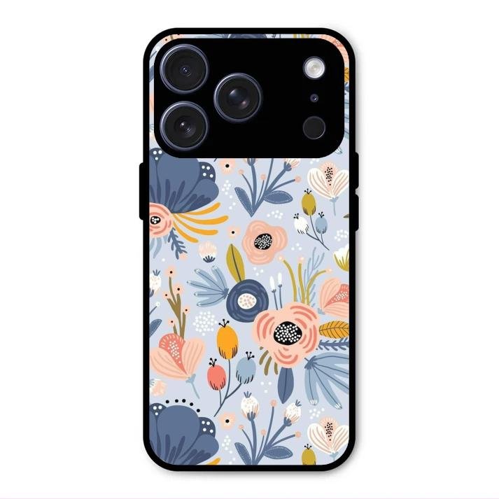 Dewy Flower Mix Glass Case Cover For iPhone 17 Pro
