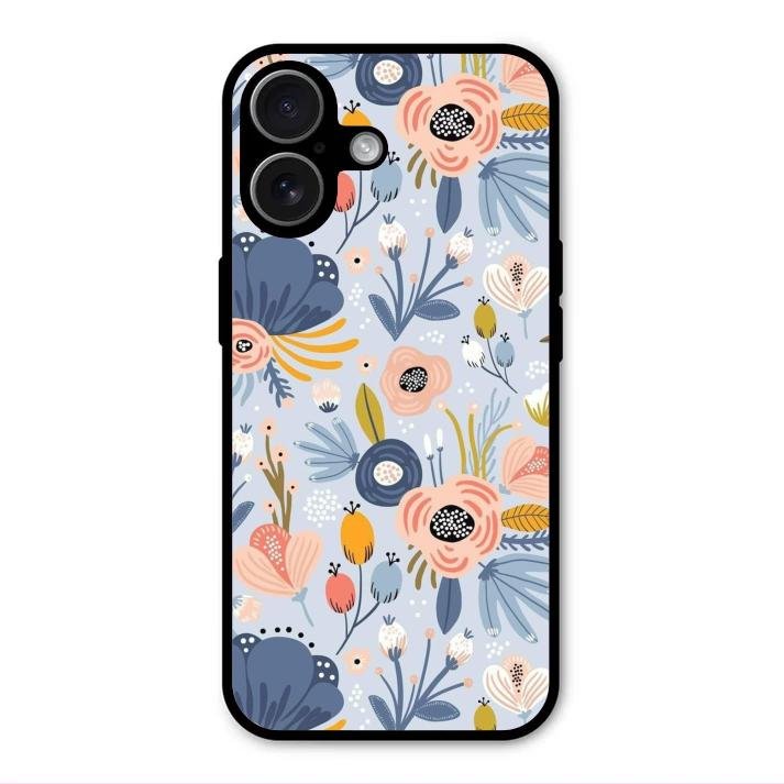 Dewy Flower Mix Glass Case Cover For iPhone 17
